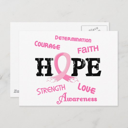 Brustkrebs HOPE 7.1 Postkarte (Vorne/Hinten)