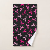 Brustkrebs Hot Pink Ribbon Muster Badhandtuch Set (Handtuch)