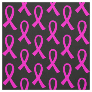 Brustkrebs Hot Pink Ribbon Muster Stoff