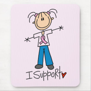 Brustkrebs I Support T-Shirts und Geschenke Mousepad