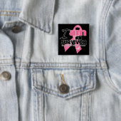 Brustkrebs - Ich bin ein Überlebender Button (Beispiel)