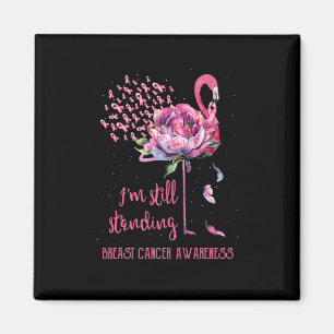 Brustkrebs Ich bin immer noch Stehend Flamingo Rib Magnet