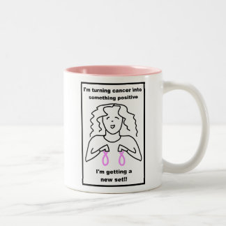 Brustkrebs - ich erhalte ein neues Set!! Zweifarbige Tasse