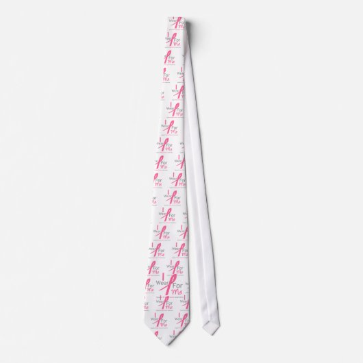 Brustkrebs Ich trage rosa Krawatte (Vorderseite)