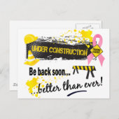 Brustkrebs im Baugewerbe Postkarte (Vorne/Hinten)