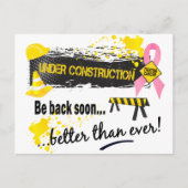 Brustkrebs im Baugewerbe Postkarte (Vorderseite)