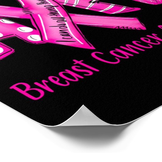 Brustkrebs im Oktober tragen wir rosa Schleimband Poster (Ecke)