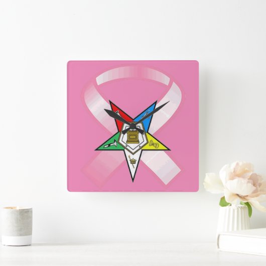 Brustkrebs im Osten Quadratische Wanduhr (Zuhause)