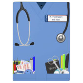 Brustkrebs in der blauen Zwischenablage Klemmbrett (Rückseite)