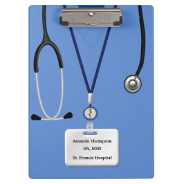 Brustkrebs in der blauen Zwischenablage Klemmbrett