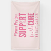 Brustkrebs-individuelle Name Banner Außenbereich S (Vertikal)