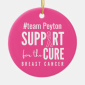 Brustkrebs individuelle Name Ornament Pink (Vorne)