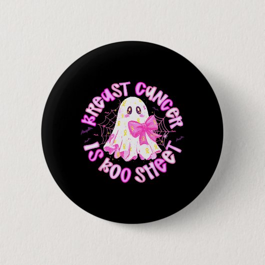 Brustkrebs ist Boo Sheet Halloween Brustkrebs Button (Vorderseite)