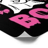 Brustkrebs ist Booblatt rosa Ribbon Funny Ghost Poster (Ecke)