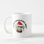Brustkrebs ist Bull Sheet Funny Christmas Cow Kaffeetasse (Links)