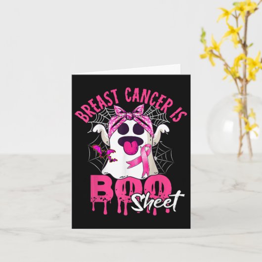 Brustkrebs ist ein boomfähiges Halloween-Brustkreb Karte (Gelbe Blume)