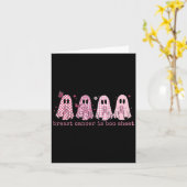 Brustkrebs ist ein boomfähiges Halloween-Krebskrie Karte (Gelbe Blume)