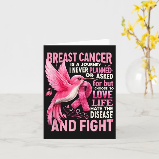 Brustkrebs ist eine Reise, die ich noch nie geplan Karte (Gelbe Blume)