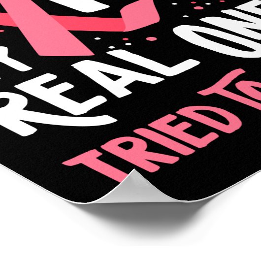 Brustkrebs Ja, das sind Fake Rosa Band Poster (Ecke)