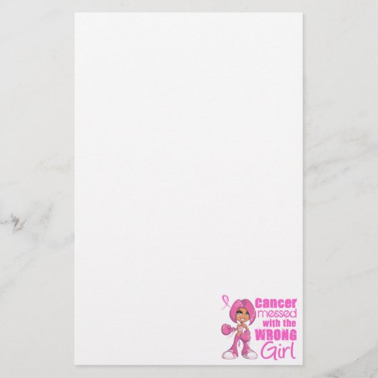 Brustkrebs-Kampf-Mädchen 1 Briefpapier (Vorderseite)