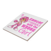 Brustkrebs-Kampf-Mädchen 1 Fliese (Seite)