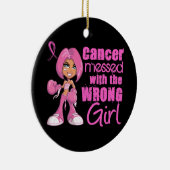Brustkrebs-Kampf-Mädchen 1 Keramikornament (Rechts)