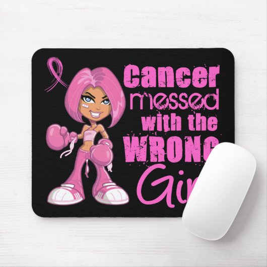 Brustkrebs-Kampf-Mädchen 1 Mousepad (Mit Mouse)