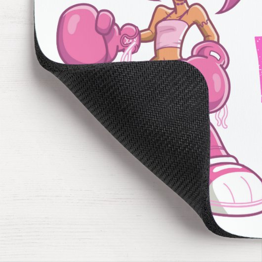 Brustkrebs-Kampf-Mädchen 1 Mousepad (Ecke)