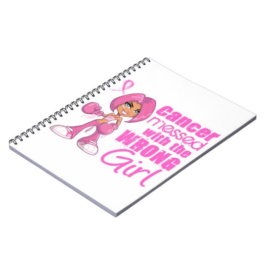 Brustkrebs-Kampf-Mädchen 1 Notizblock (Linke Seite)