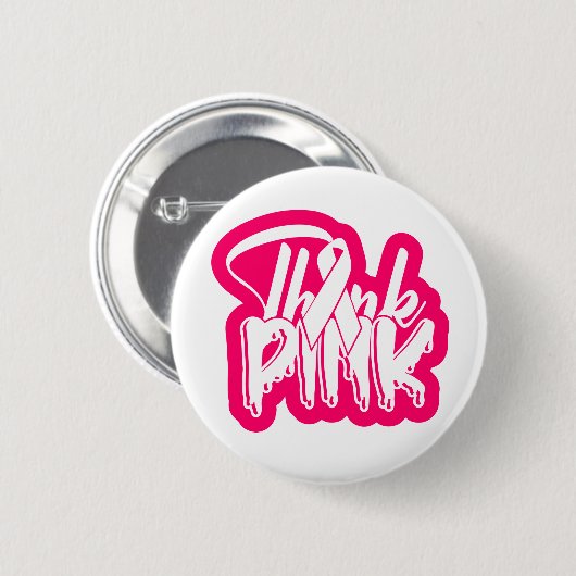 Brustkrebs kämpfen Überlebender rosa Ribbon Kriege Button (Vorne & Hinten)