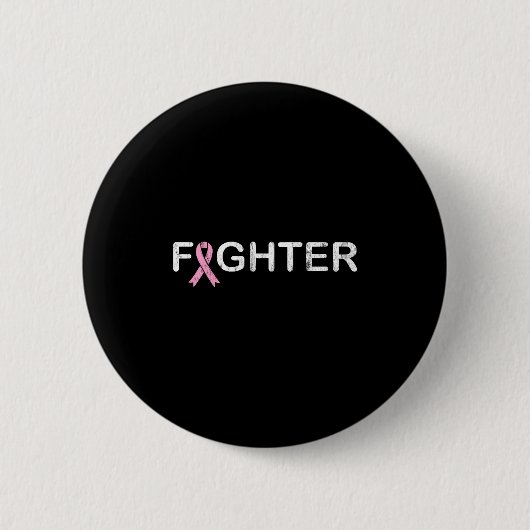 Brustkrebs Kämpfer Welt Tag Überlebender Design Button (Vorderseite)
