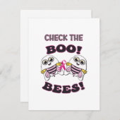 Brustkrebs-Karo Die Boo-Bienen Begleitkarte (Vorne/Hinten)