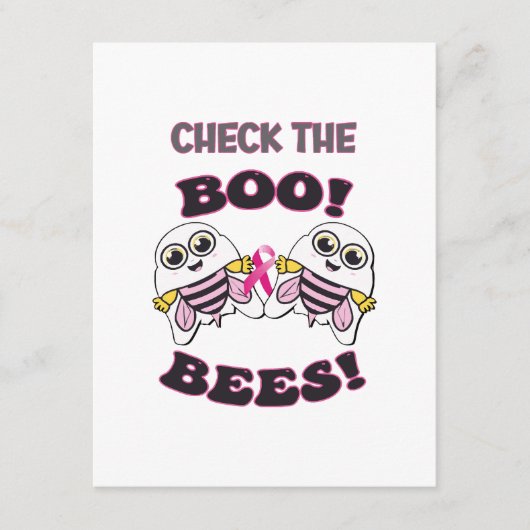 Brustkrebs-Karo Die Boo-Bienen Begleitkarte (Vorderseite)