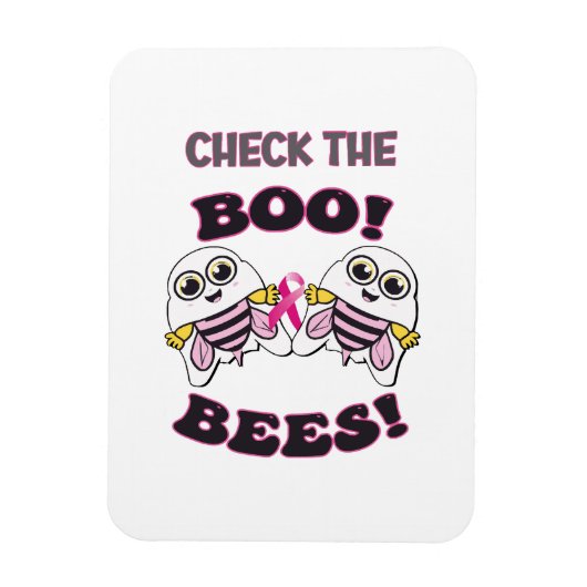 Brustkrebs-Karo Die Boo-Bienen Magnet (Vertikal)
