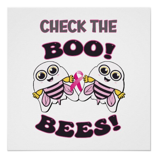 Brustkrebs-Karo Die Boo-Bienen Poster (Vorderseite)