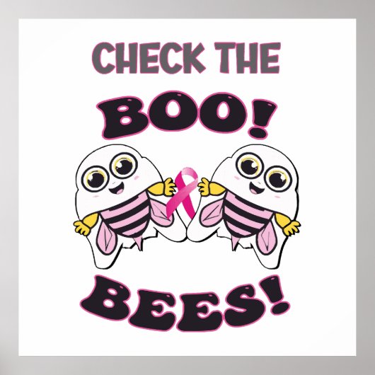 Brustkrebs-Karo Die Boo-Bienen Poster (Vorne)