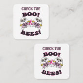 Brustkrebs-Karo Die Boo-Bienen Quadratische Visitenkarte (Vorne/Hinten)