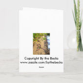 Brustkrebs-Karte rosa Band in Sand Karte (Rückseite)