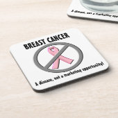 Brustkrebs, keine Chance für Marketing Untersetzer (Linke Seite)
