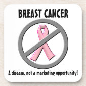Brustkrebs, keine Chance für Marketing Untersetzer (Vorderseite)