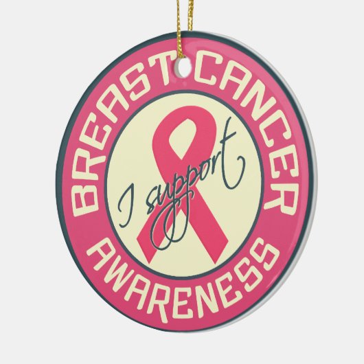 Brustkrebs Keramik Ornament (Links)