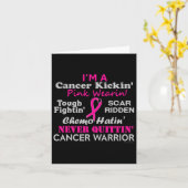 Brustkrebs Kickin' Chemo Hatin' Krieger Karte (Gelbe Blume)