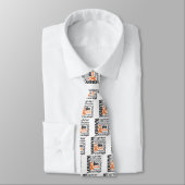 Brustkrebs-Kollage (Orange) Krawatte (Gebunden)