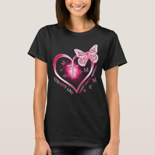Brustkrebs-Kreuz-Schmetterling-Überlebende T-Shirt