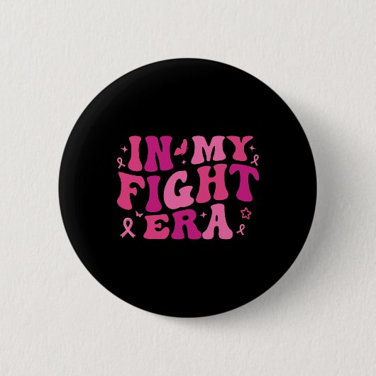 Brustkrebs-Krieg rosa Band Button (Vorderseite)