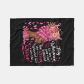 Brustkrebs-Krieg rosa Band im Sturm Bla Fleecedecke (Vorderseite (Horizontal))