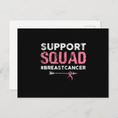 Brustkrebs-Krieger Brustkrebs-Bewusstsein Einladungspostkarte (Vorne/Hinten)