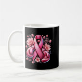 Brustkrebs Krieger Brustkrebs-Bewusstsein Kaffeetasse (Links)