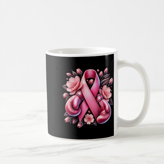 Brustkrebs Krieger Brustkrebs-Bewusstsein Kaffeetasse (Rechts)