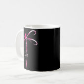 Brustkrebs Krieger Brustkrebs-Bewusstsein Kaffeetasse (Vorderseite Links)